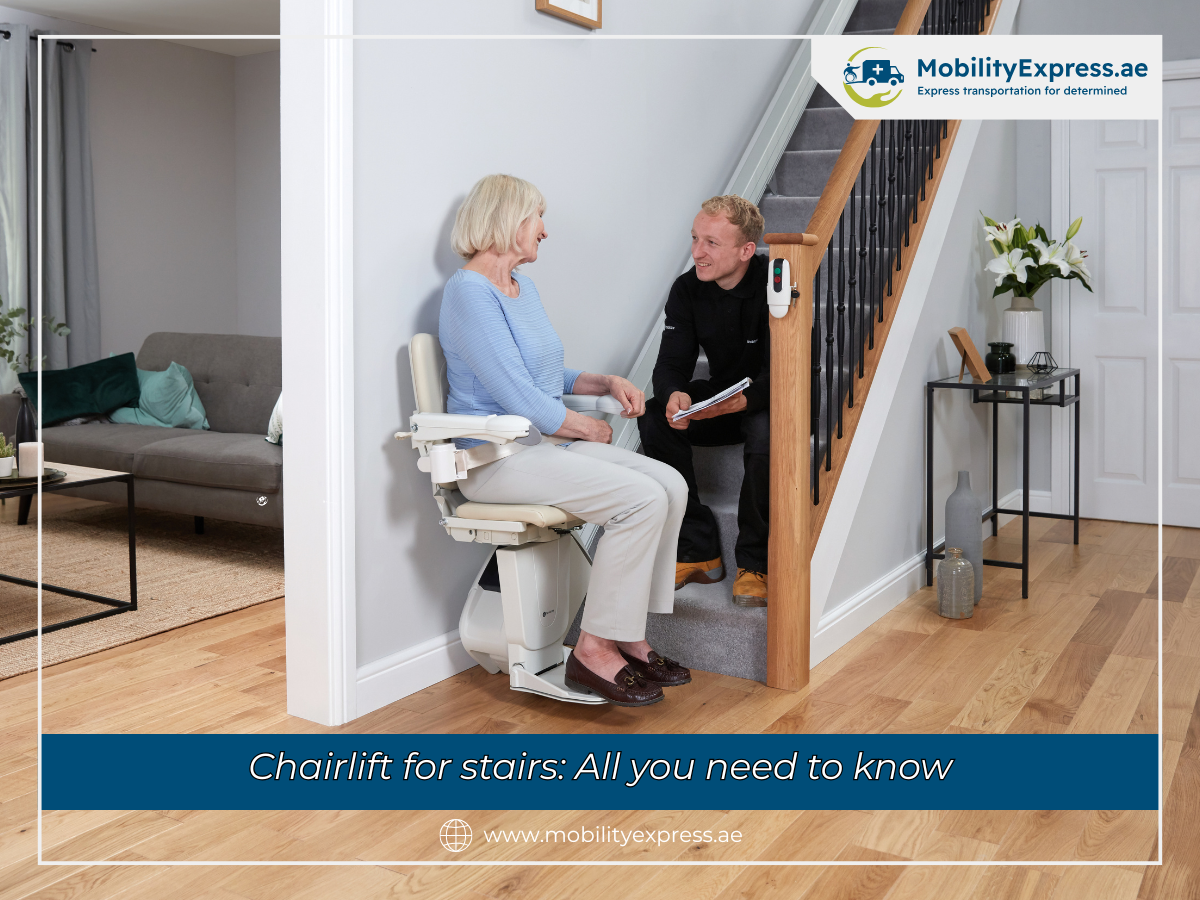 Chair lift for stairs